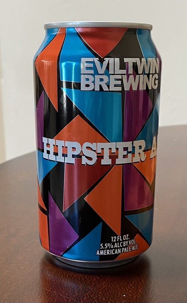 Evil Twin Brewing Hipster Ale Empty Beer Can Bottom Opened