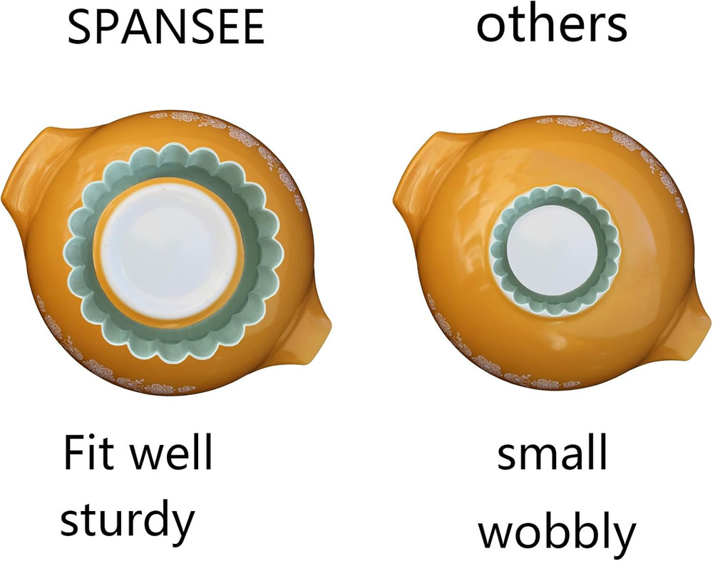 4Pcs Display Stands for Pyrex Mixed Cinderella Bowls, Stacker Stacking Rings for