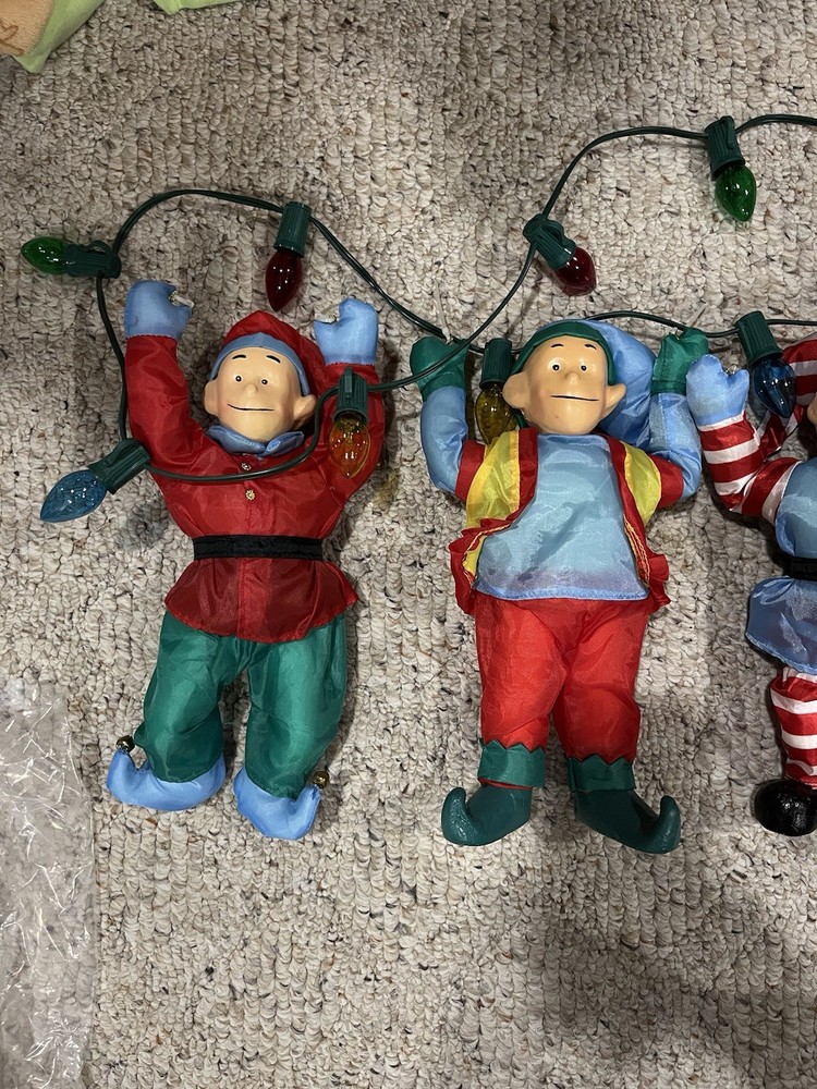 Rare Vintage Mid Century Pixie/Elves String Lights