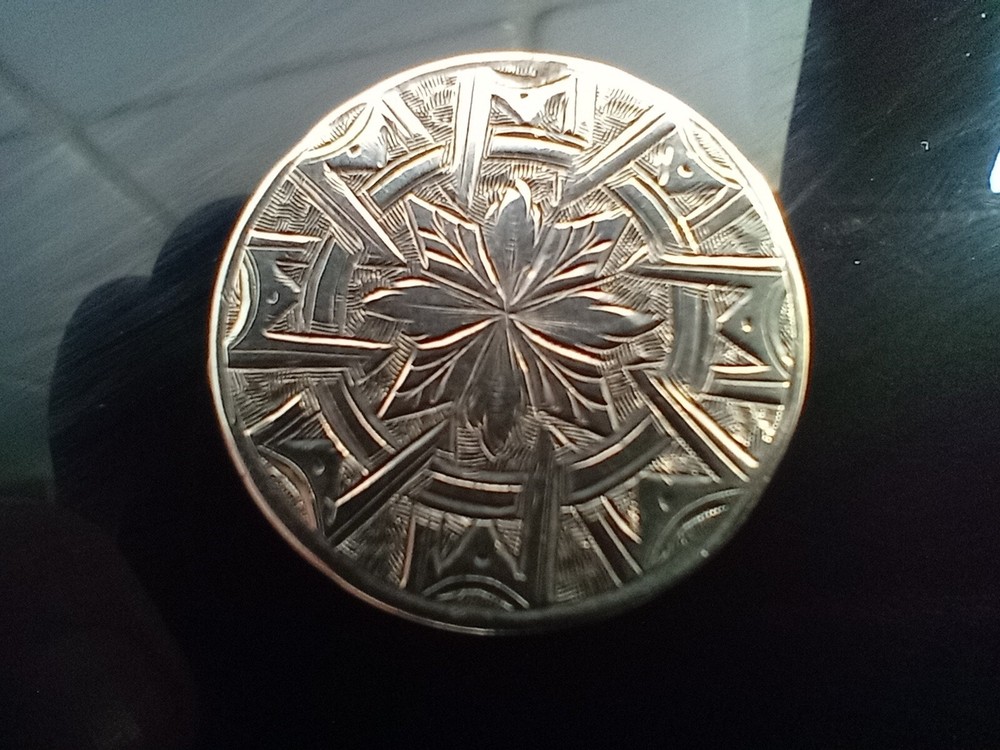 Ornate Victorian silver plated lapel badge