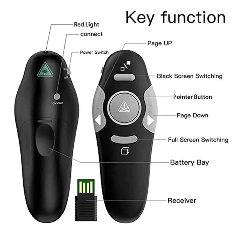 Laser Pointer Power Point Presentation Remote Control Wireless USB PPT Presenter