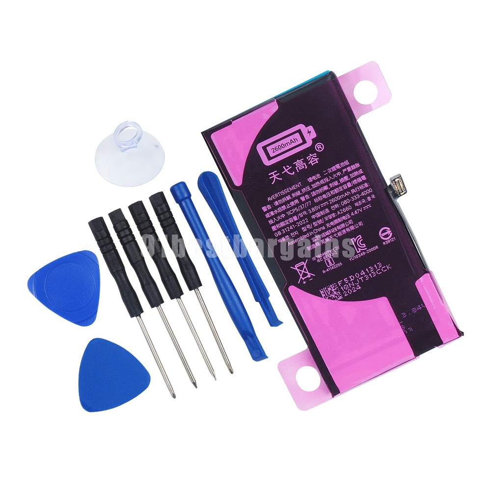 For Apple iPhone 13 Mini Battery Internal Replacement 2600mAh + Tool Adhesive