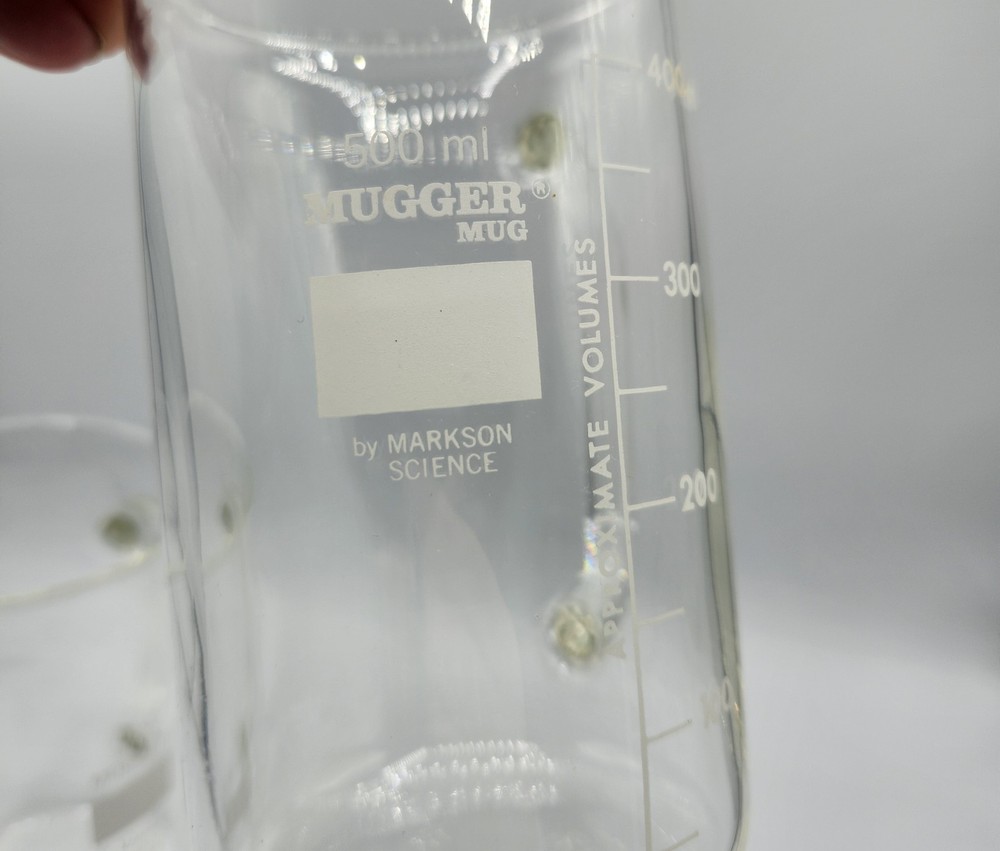 2 Markson Science Mugger Mug Beaker Style Lab Grade 500ml & 400ml