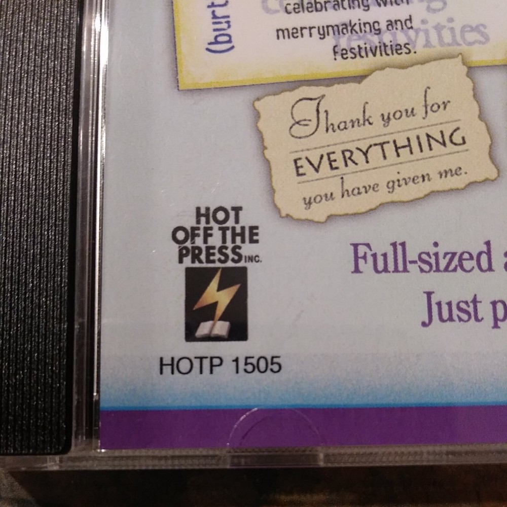 Hot Off The Press 1000 Card Quotes Computer CD Mac PC Artwork Instructions