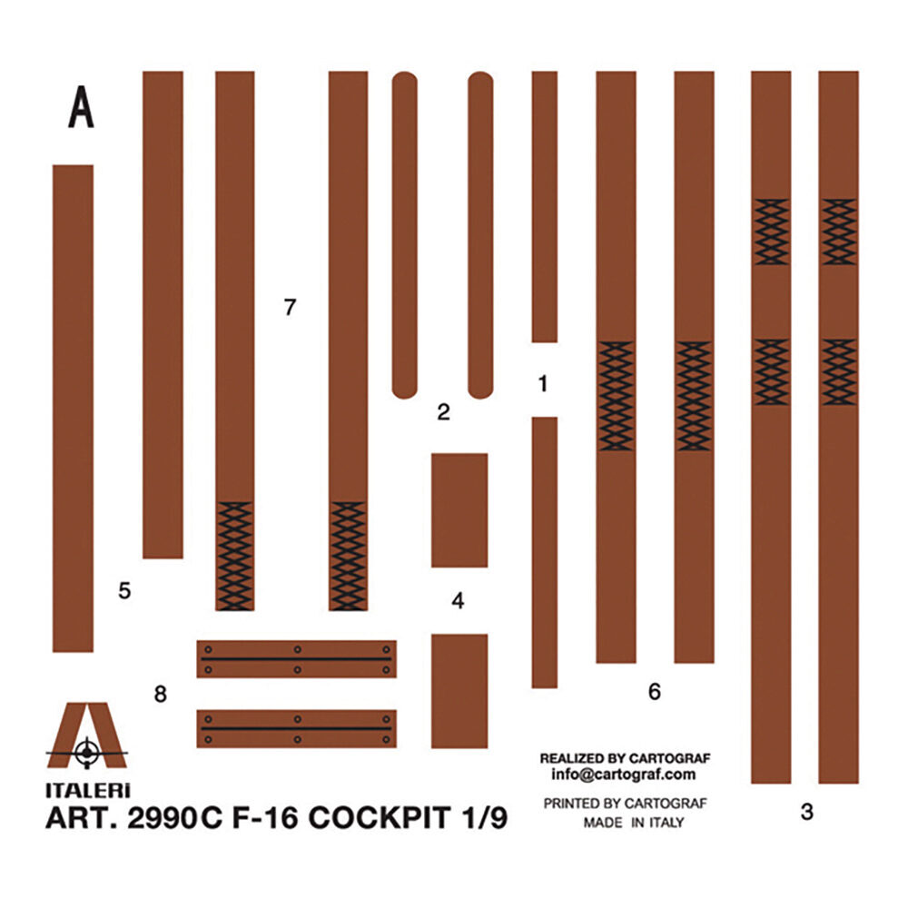 F-16 Falcon Cockpit 1/12 Kit