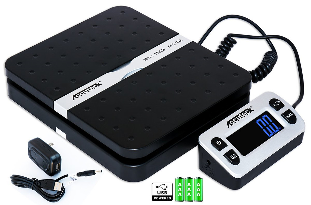 Digital Shipping Postal Scale 110lbs Capacity 0.1oz Accuracy Black