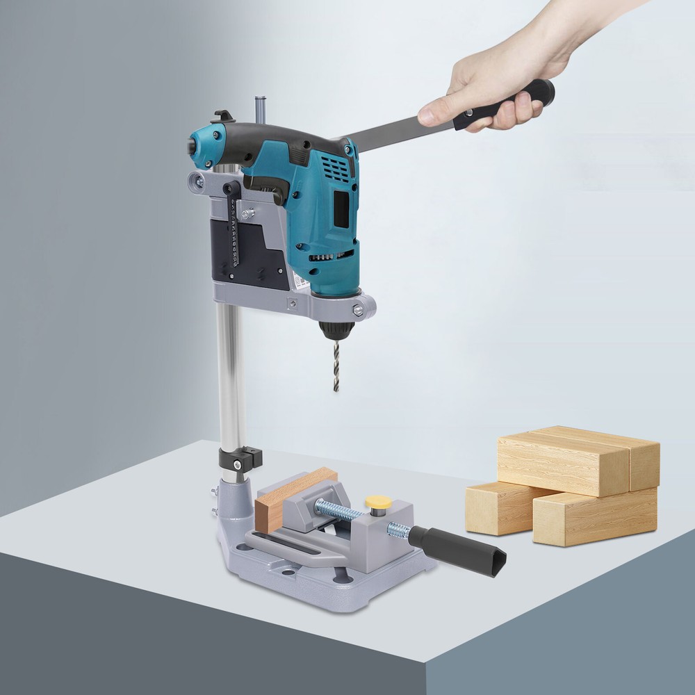 Bench Clamp Drill Press Stand Workbench Repair Tool Adjustable For Hand Drilling