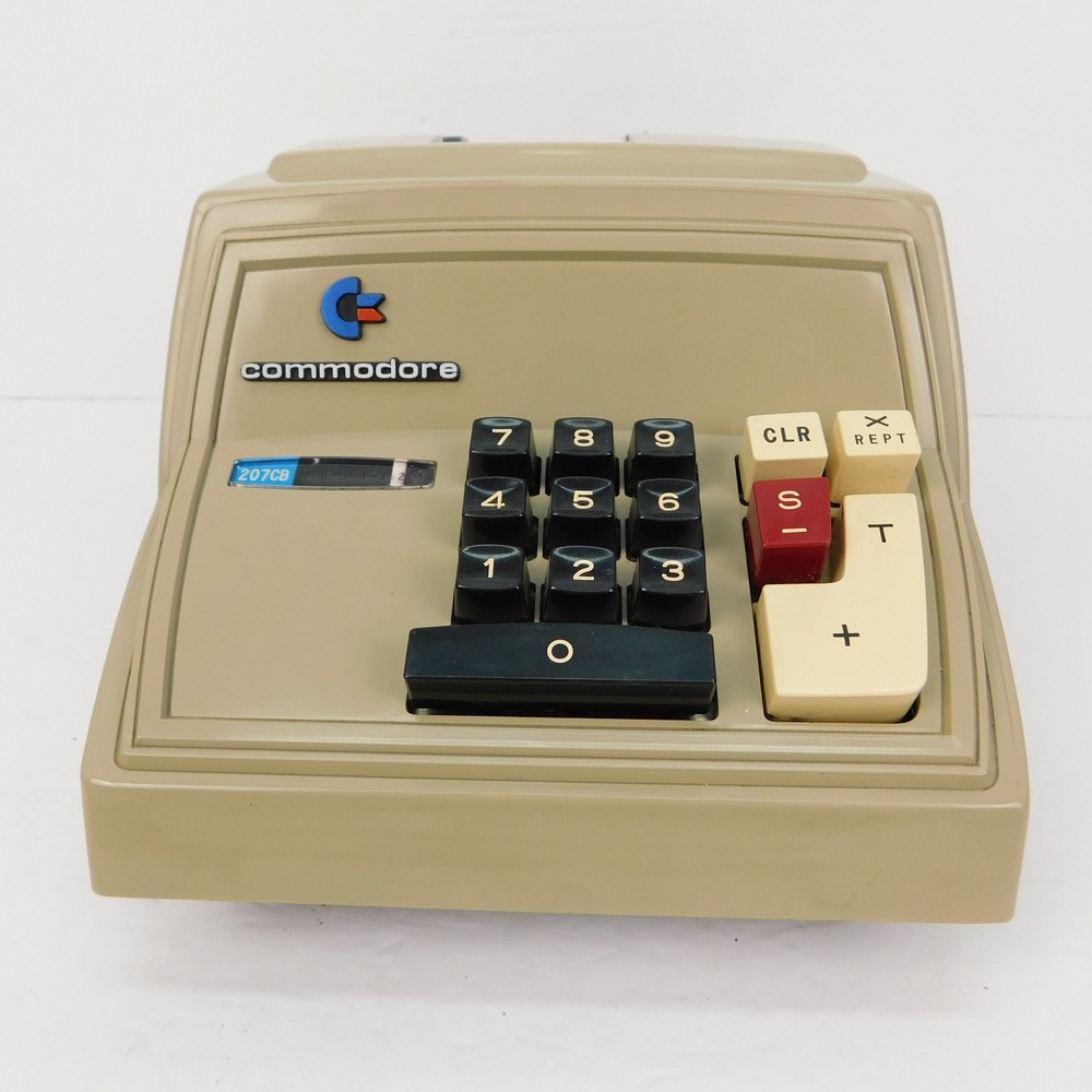 Vtg Commodore 207CB Electronic Business Adding Machine W/ Extra Rolls Tested