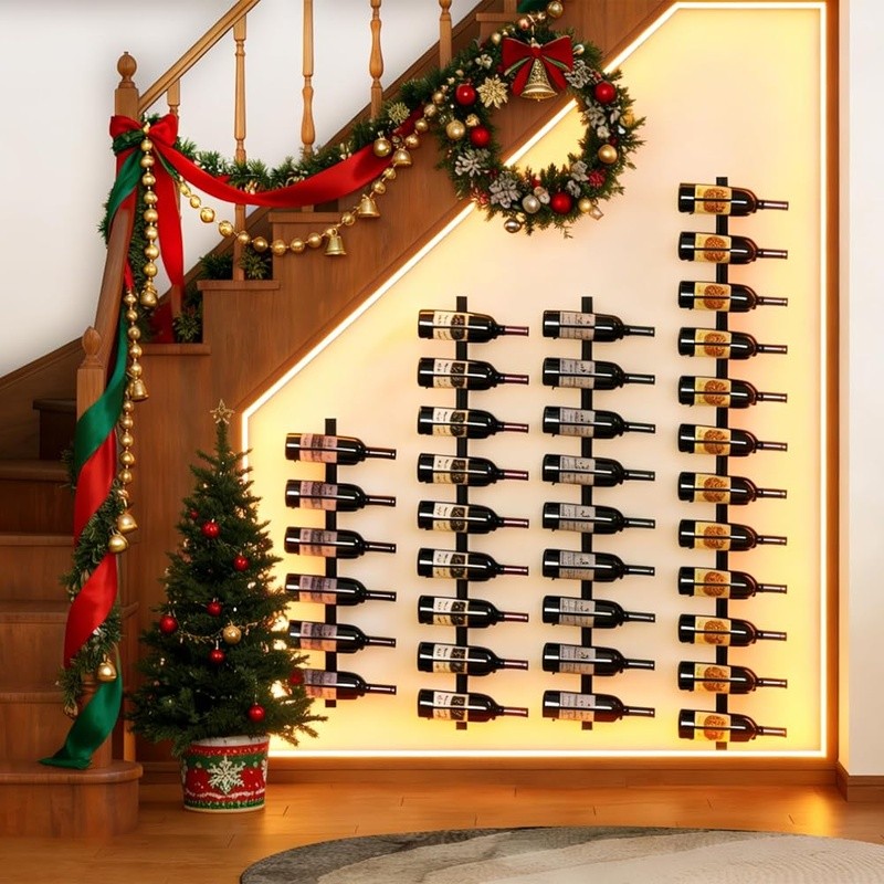 Wall Mounted Wine Rack Sturdy DIY Detachable Storage Organizer Display New