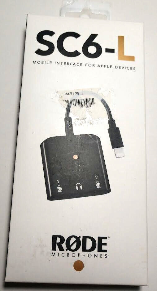 Rode SC6-L Dual TRRS Input Lightning Mobile Interface for Apple iOS Devices New