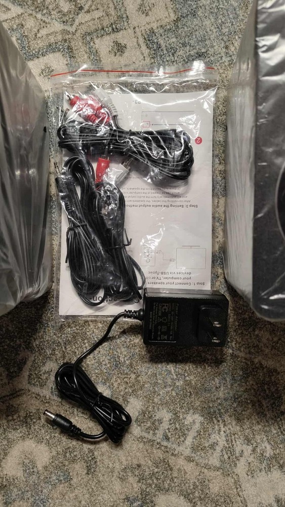 Computer Speakers for Desktop PC, Active Bookshelf Speaker with 3'’ Carbon Fi...