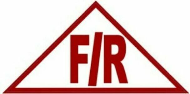 State Truss Construction Sign F/R Triangular (White, Sticker-REF24-1027
