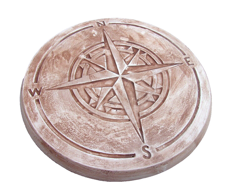 Nautical compass mold plaster cement plastic casting mould 12" x 1"
