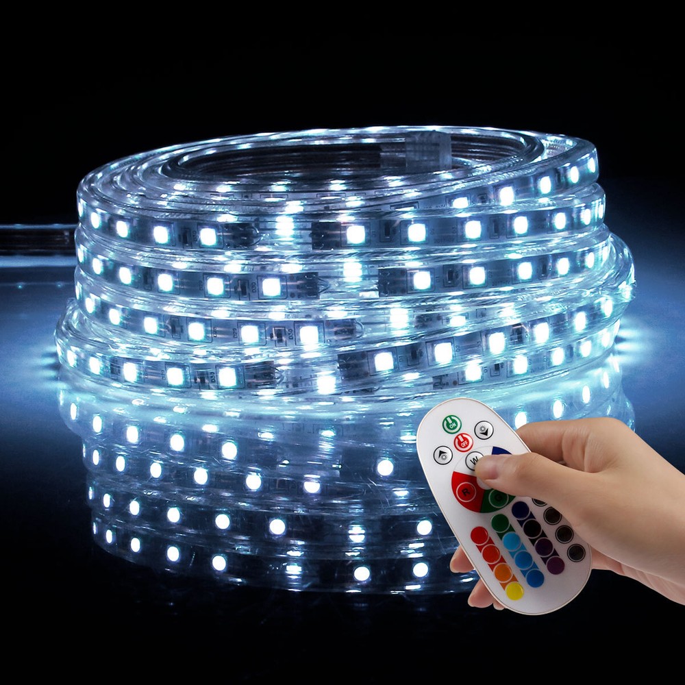 30FT LED Strip Rope Light Waterproof Multi-Color Changing Lights Flexible Remote