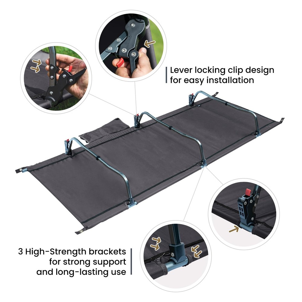 SUPRAGRIS Camping Cot, Support Up to 400lbs, Lightweight Comfortable Folding Bed
