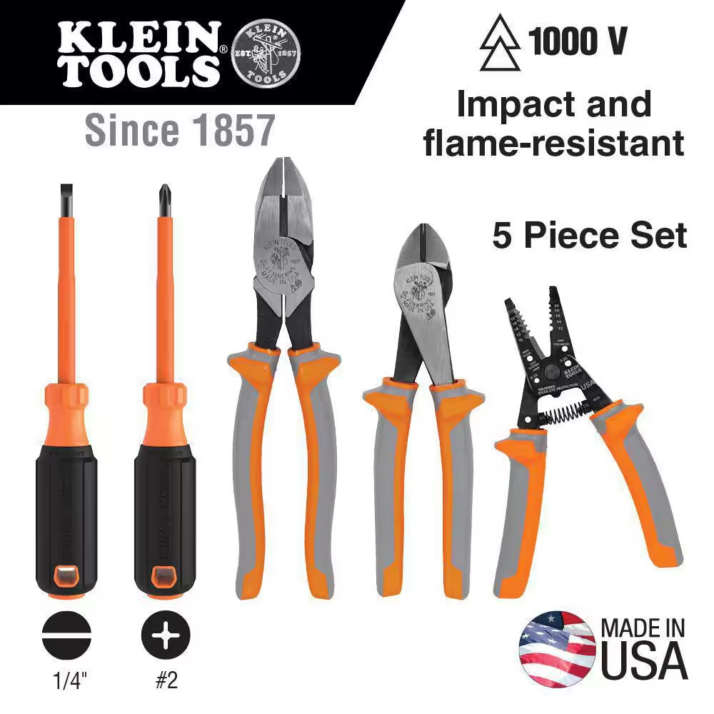 1000-Volt Insulated Tool Set (5-Piece)