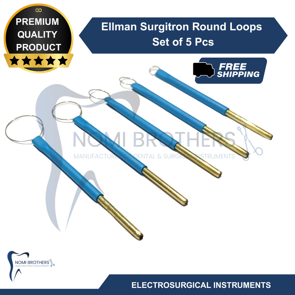 5Pc Loop Tip Set Blue Style Compatible Replacement Tips Dental Lab Kit