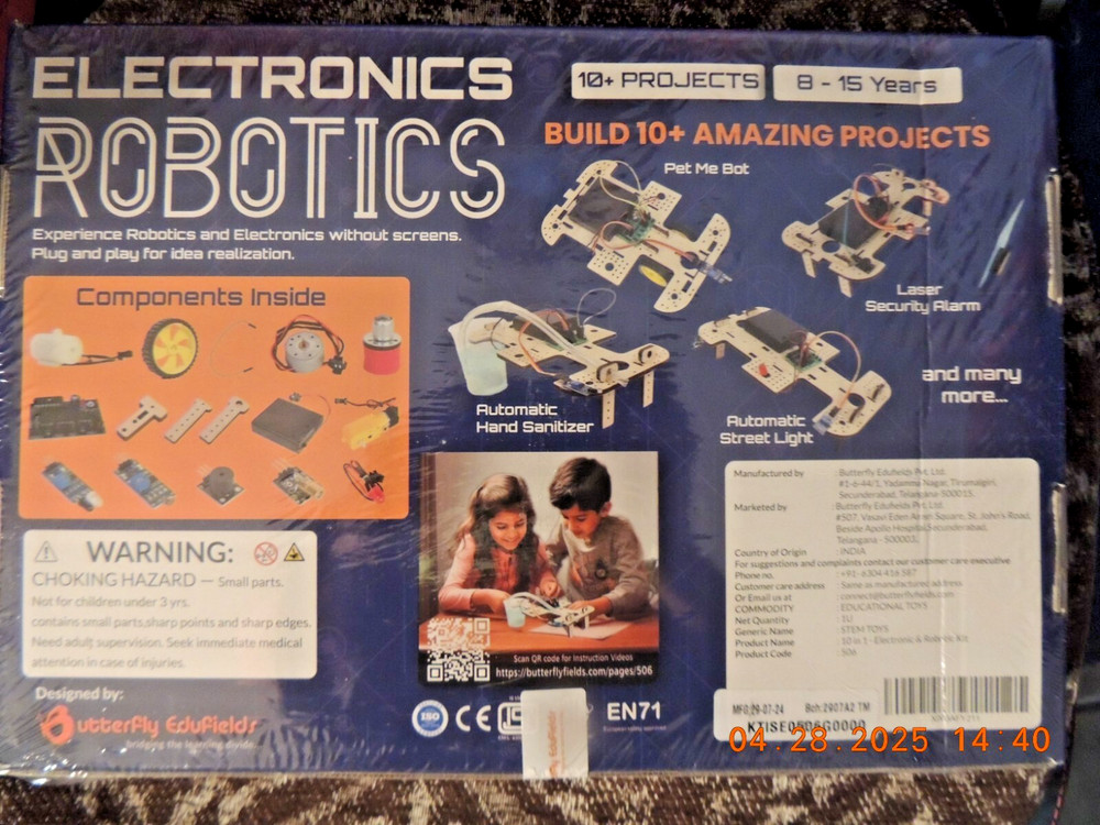 Butterfly Edufields Stem Electronics Robotics 10 Projects