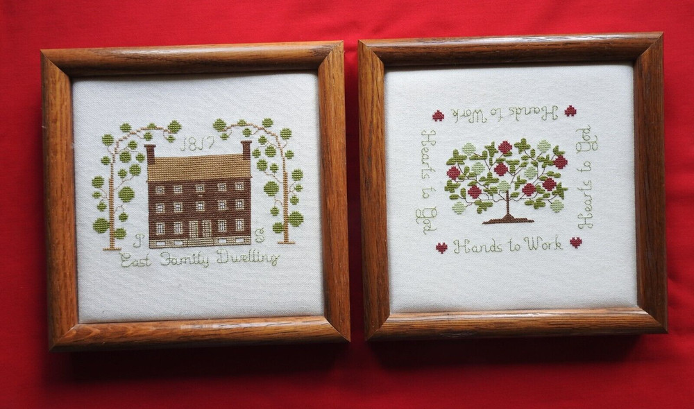 (2) Counted Cross Stitch Shaker Sampling  1986 Margaret & Margaret Leaflet