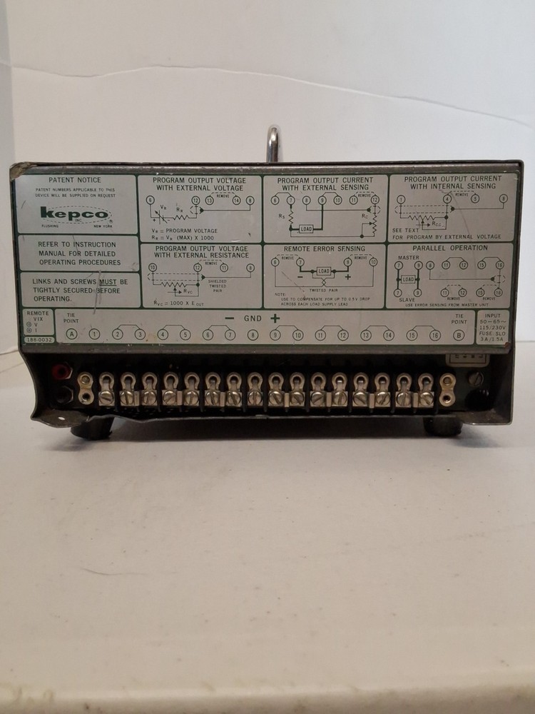 Vintage Kepco Regulated DC Power Supply Untested