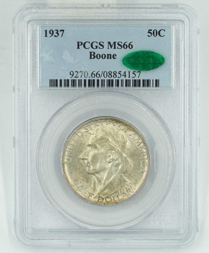 1937 PCGS & CAC MS66 Boone Commemorative Half Dollar