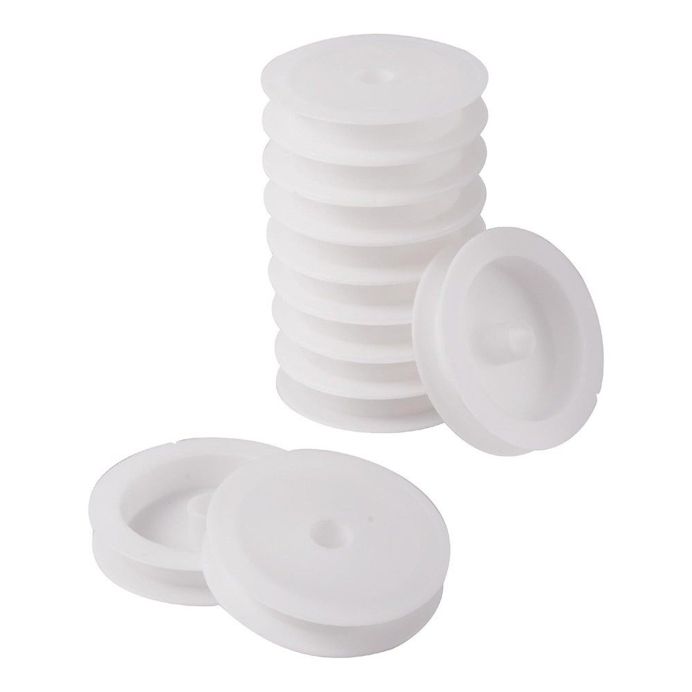 50Pcs Empty Plastic Wire Spools 2.64" in Diameter Thread Bobbins for Beading ...