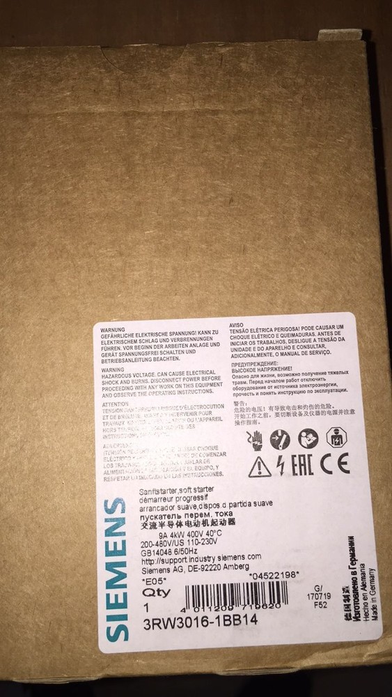 1PCS 3RW3013-1BB04 soft starter SIEMENS