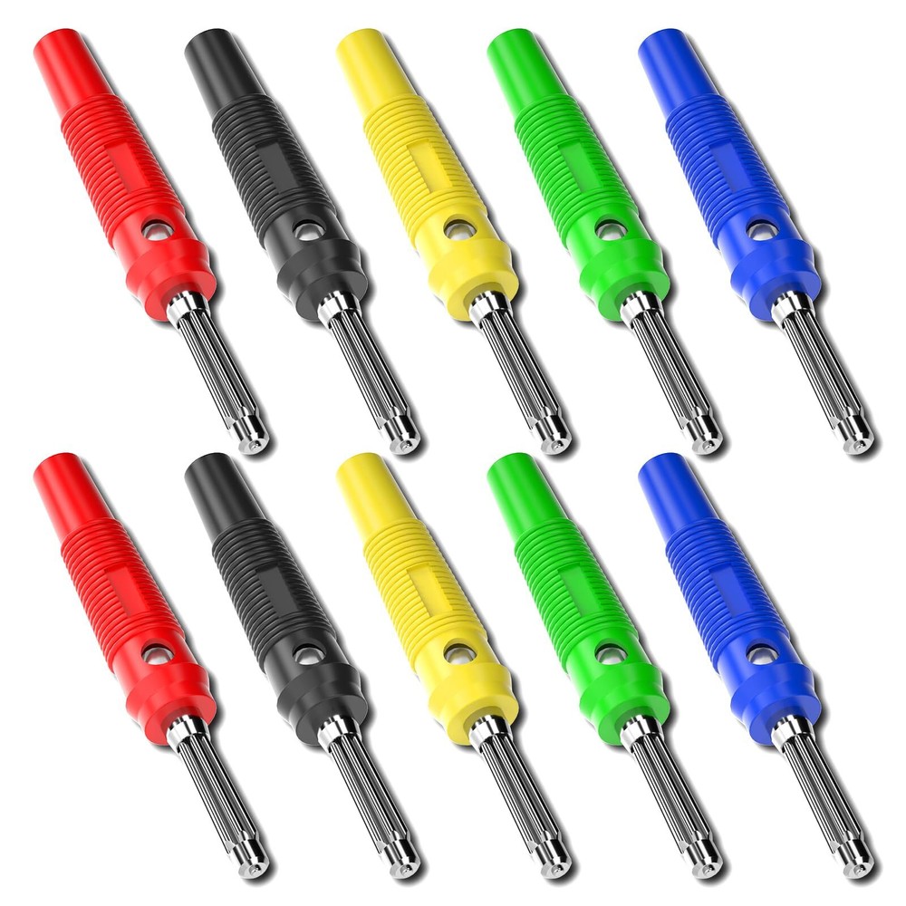 4mm High Current Banana Plugs Stackable 32a Screw Type Solderless Banana Connect
