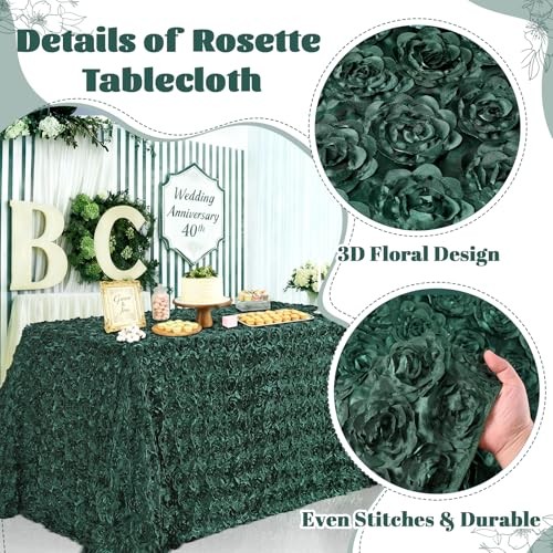 90x132 Inch Green Rosette St. Patrick's 132" x 90" (Rectangular) Dark Green