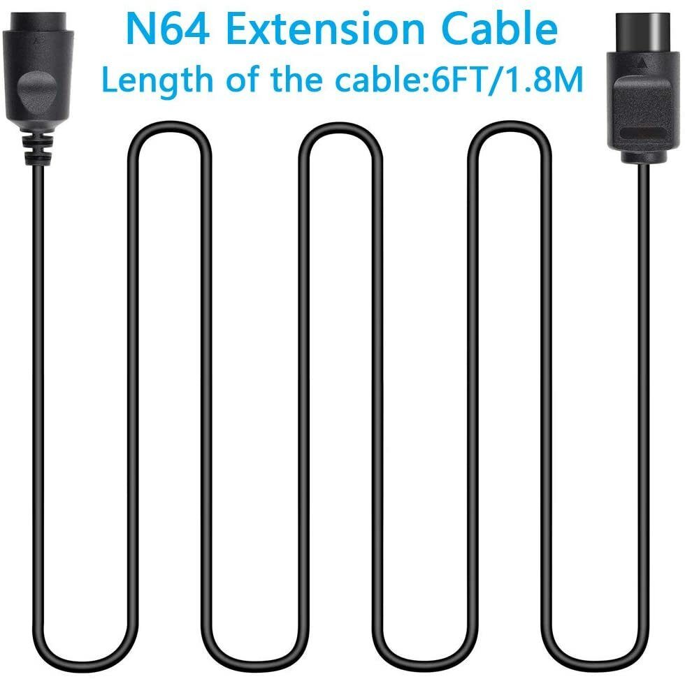 1x/2x 6ft/1.8m Extension Cable Cord For N64 Controller Game Console