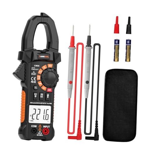 Digital Clamp Meter Multimeter 6000 Counts TRMS, Auto-ranging Amp AC/DC Current