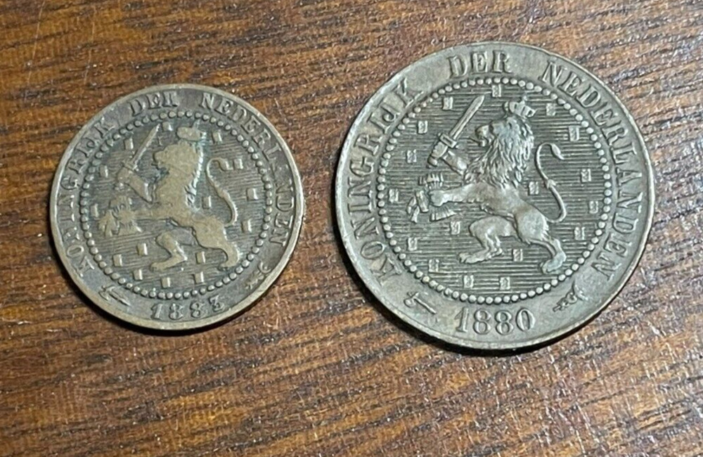 Early Netherlands 2 coins lot
