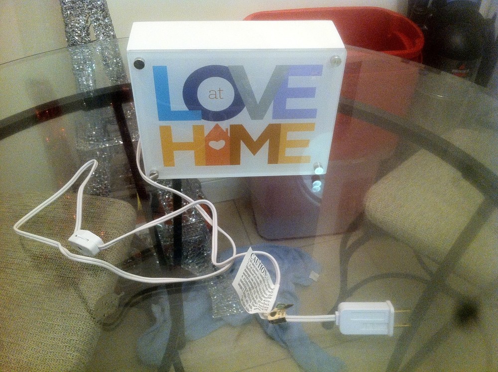 New Love at Home LightBox Night Light