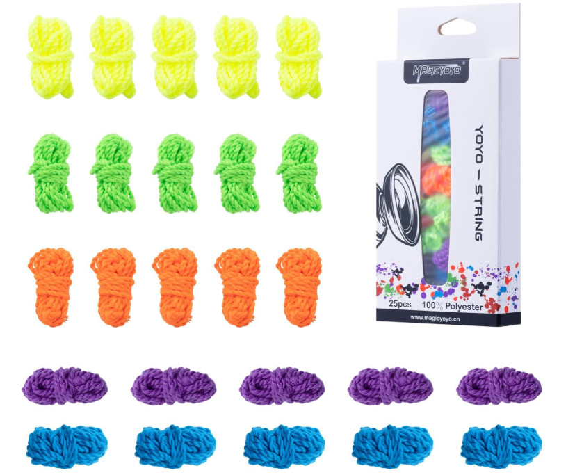 25 Pack Yoyo Strings - Professional Polyester Replacement Yoyo Strings for Re...