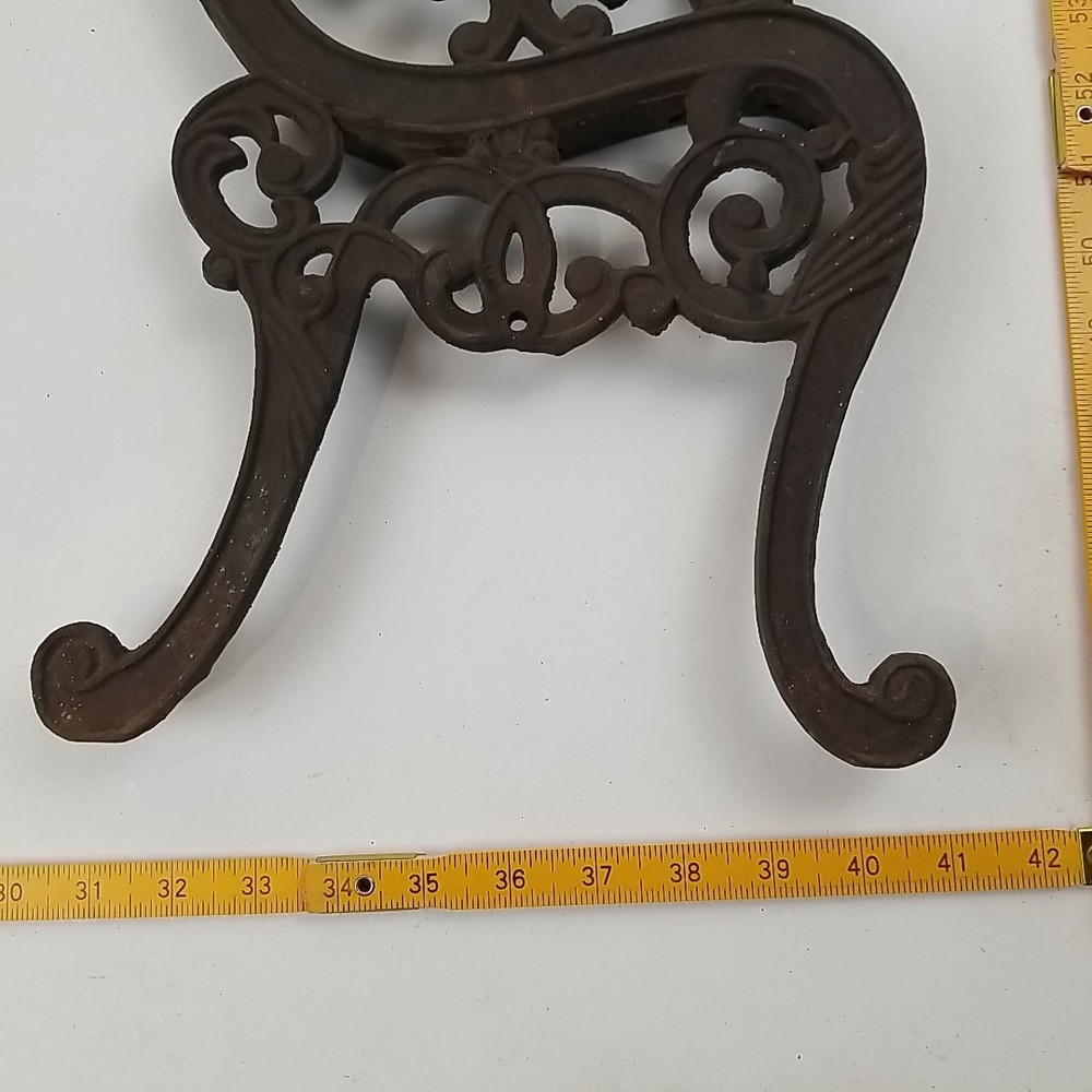 Vintage Cast Iron Bench Lion Head Sides Ends Child Bench Project Rustic