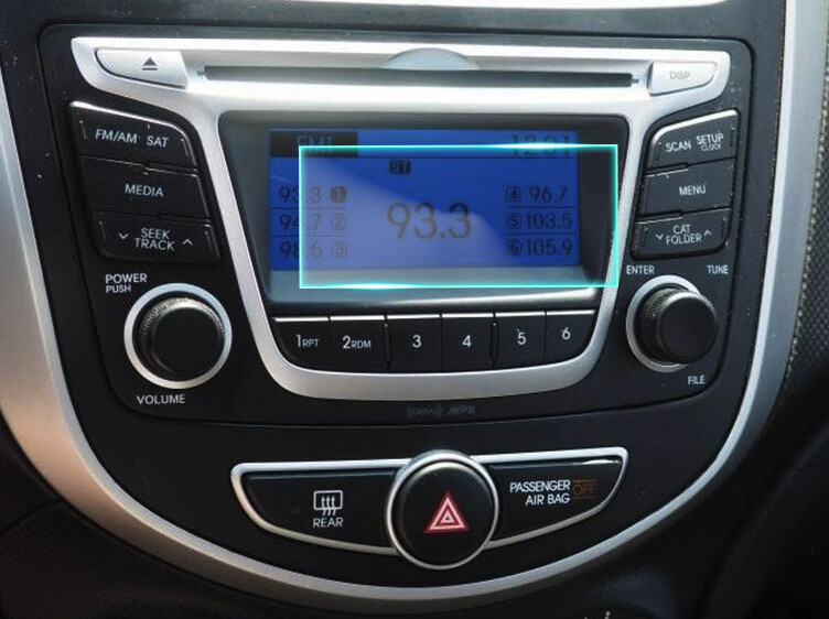 Crystal Clear Screen Protector for 2014 Hyundai Accent (non GPS) Navigation