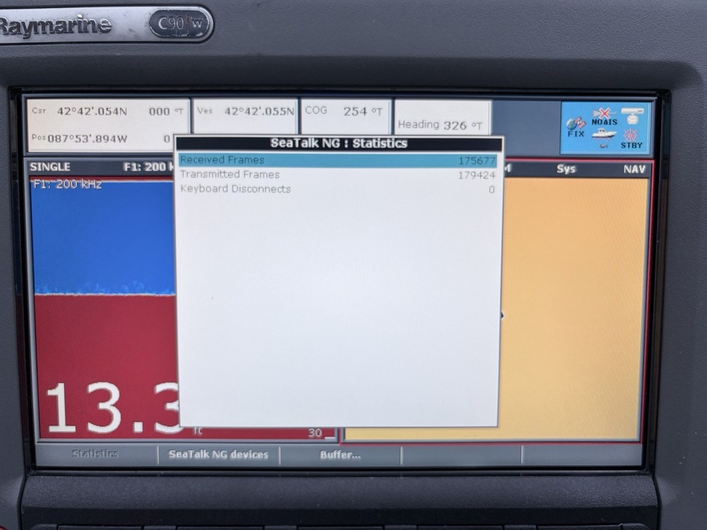 Raymarine C90w Widescreen GPS Chartplotter Multifunction Display; Fully Tested