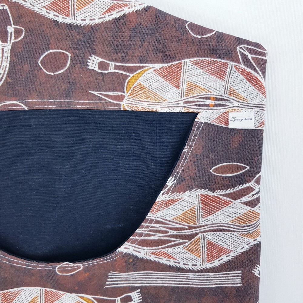 Peg Bag Handmade Aboriginal Art Turtle Ptrint Lined Laundry Clothes Peg Holder