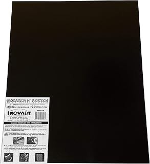 INOVART Black Scratchboard 11" x 14", 12 Sheets