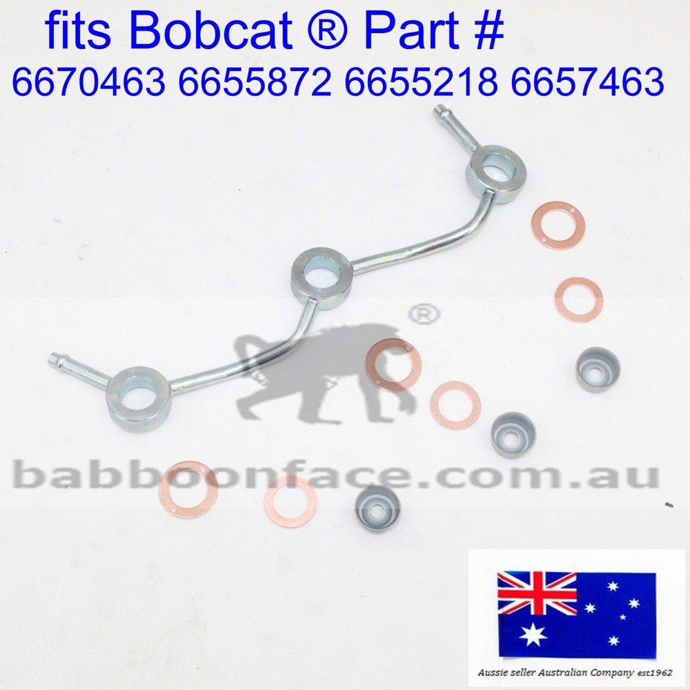 for Bobcat Injector Overflow Return Pipe Line & Washers E16 E17 E17Z E19 E20 E20