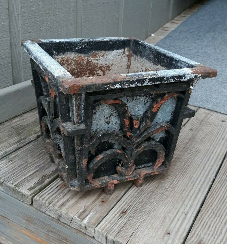 Antique Art Deco Cast Iron Planter