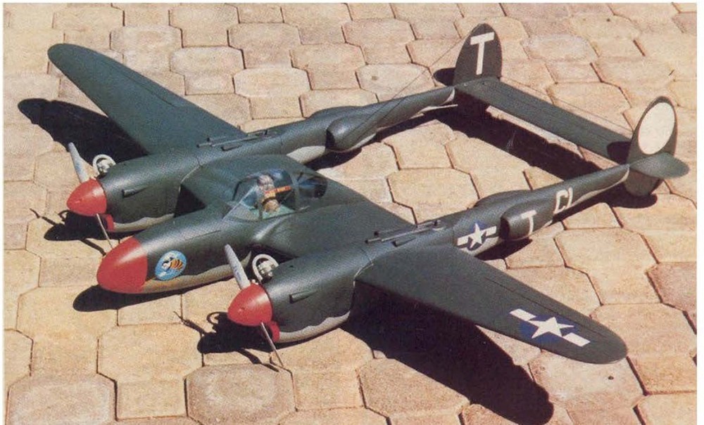 Lockheed P38 Lightning 52" Scale RC Model AIrplane Printed Plans