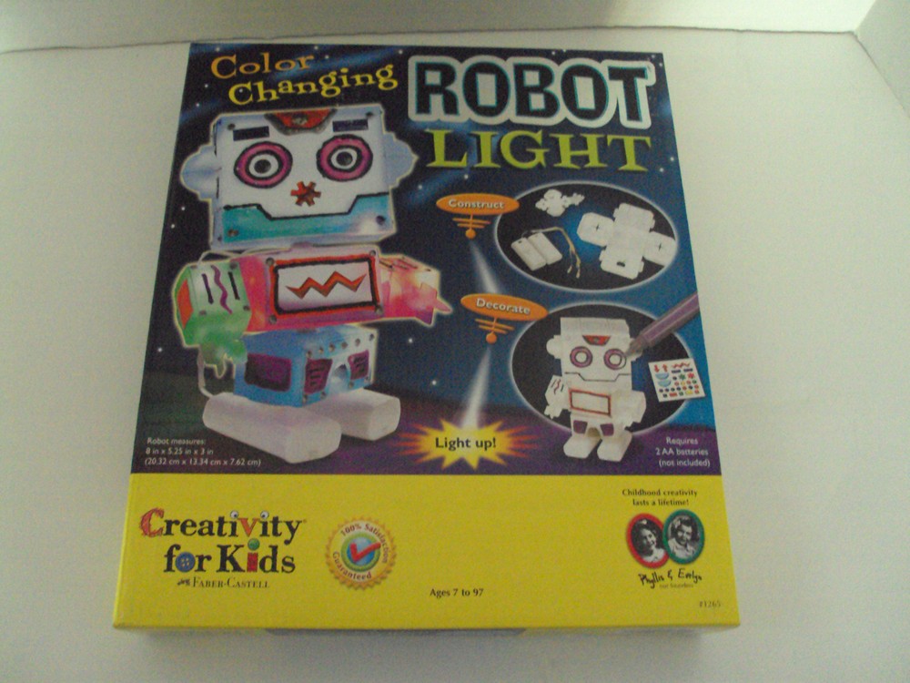 Creativity For Kids LED Color Changing Robot Light Construct, Decorate, Light Up