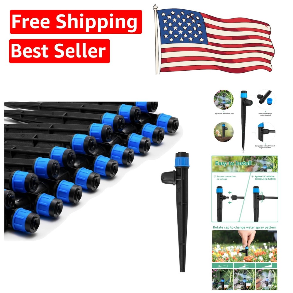 Versatile Drip Irrigation Emitters: 25pcs Adjustable Drippers for Garden Use