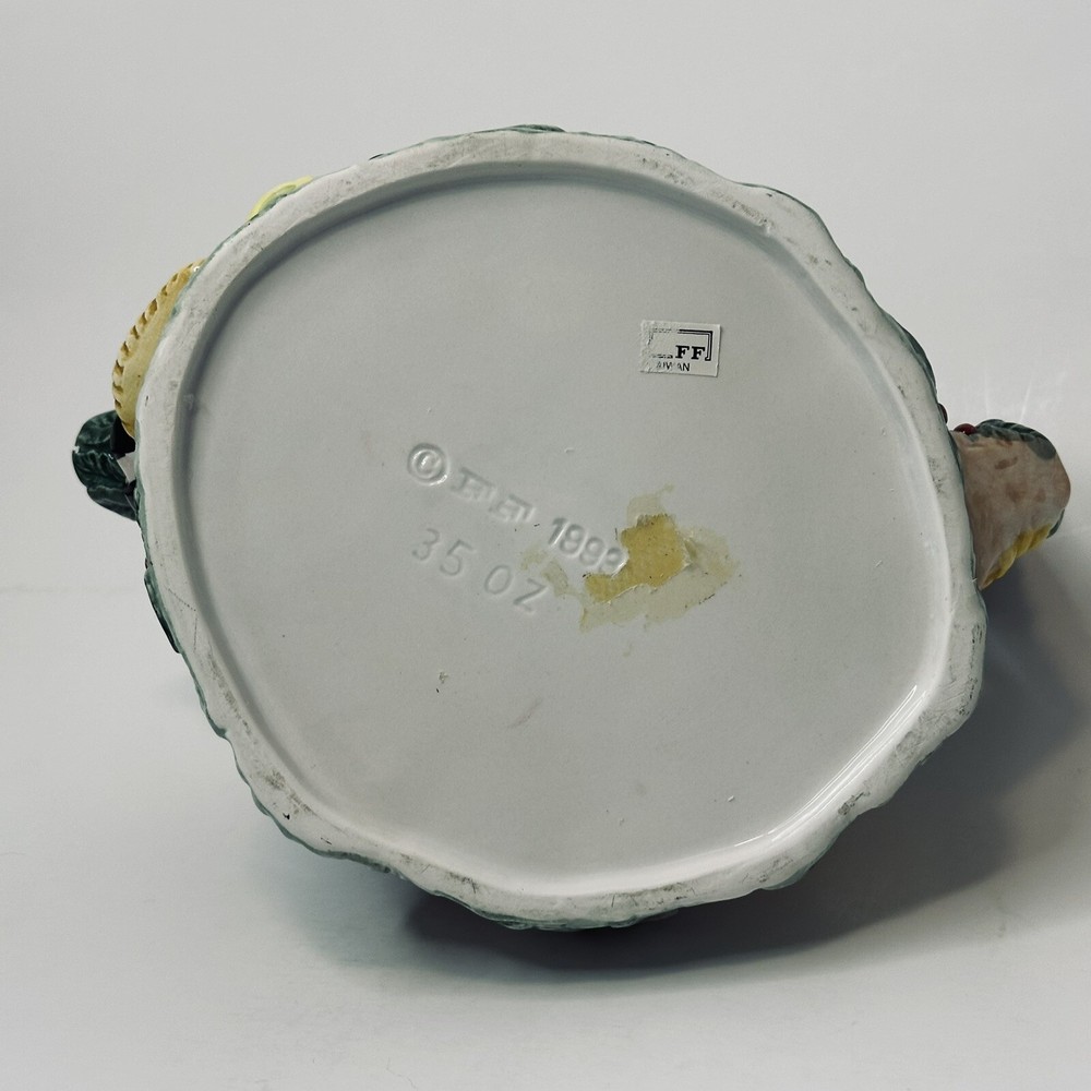 Fitz & Floyd Teapot, flowers apron, 1993, Replacement VINTAGE