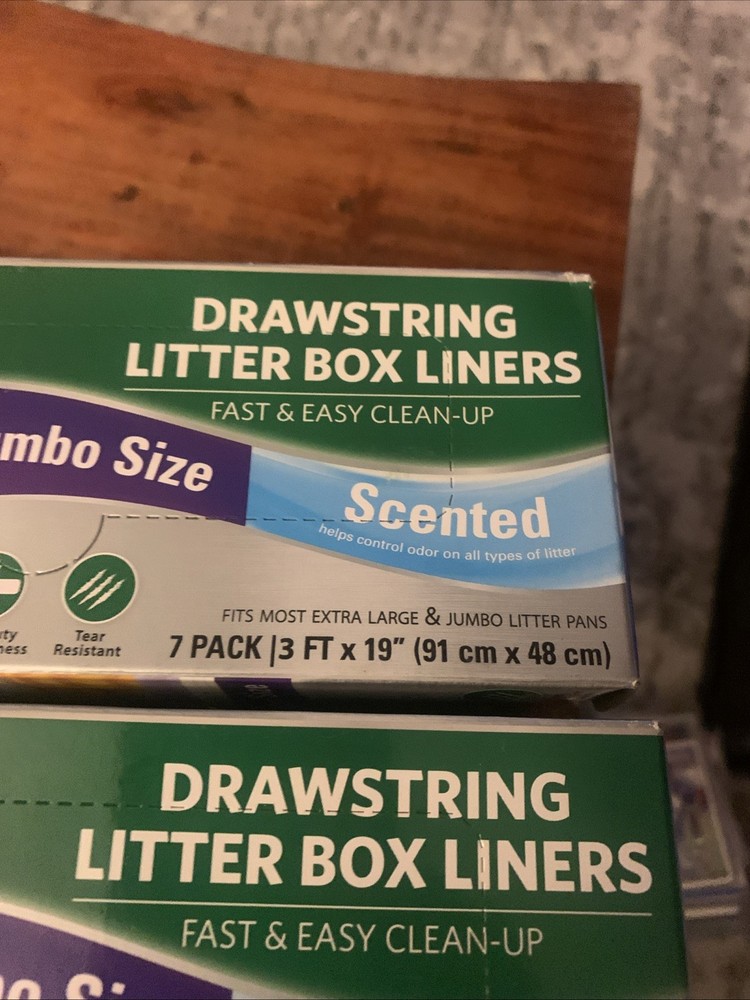 Fresh Step Drawstring Litter Box Liners Scented, Jumbo Size, 36" x 19"