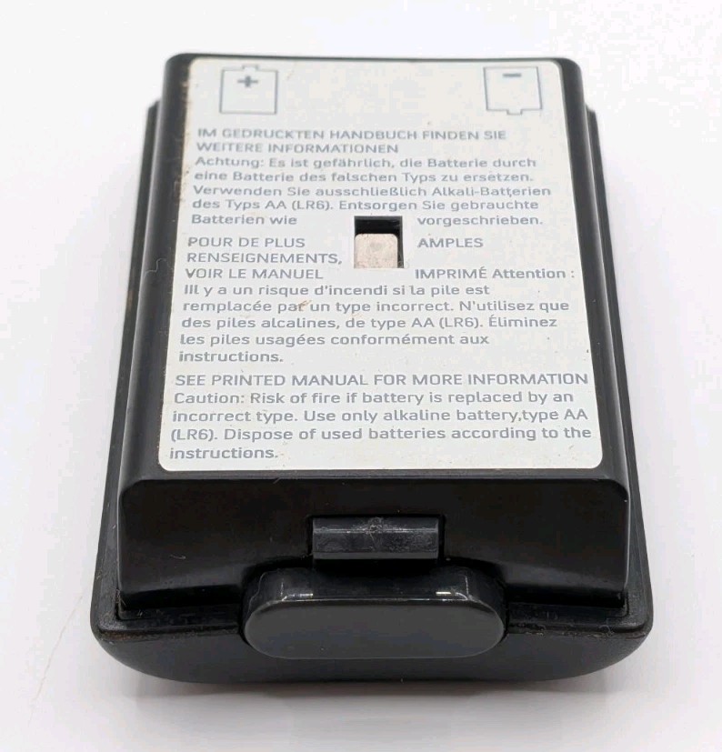 OEM Genuine Xbox 360 Wireless Controller Battery Back Cover Shell Case - Black