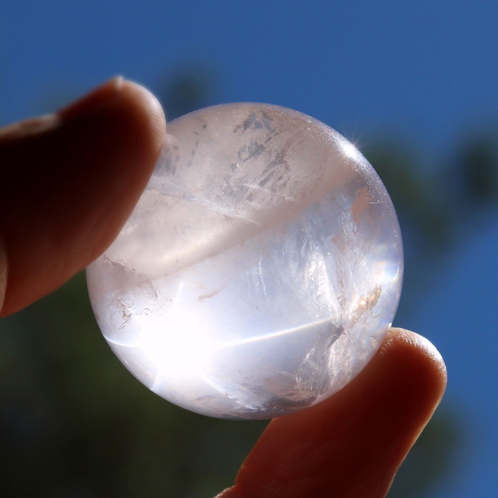 Star Rose Quartz Sphere, Approximately 31 mm (RQ92)