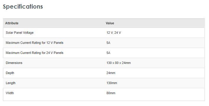 OPTI 5A Solar Regulator - SC-05SM