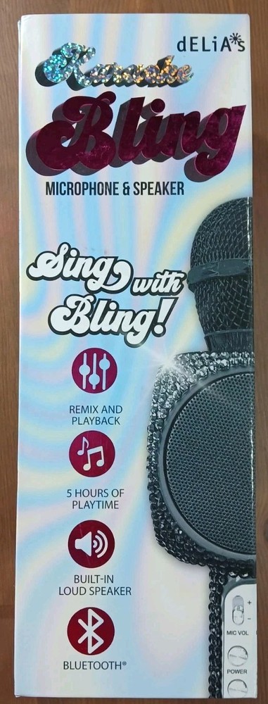 Bling Edition Bluetooth Karaoke Microphone with Speakers
